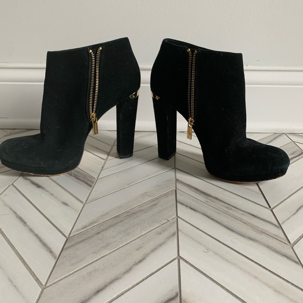 Michael Kors Black Suede Booties - Picture 3 of 9